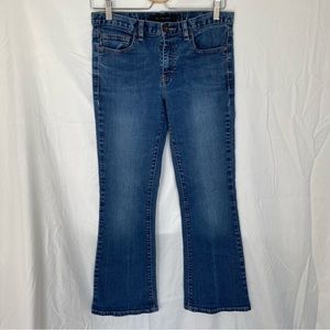 Calvin Klein Women's Mid-Rise Flare Jeans Size 6 Blue Denim